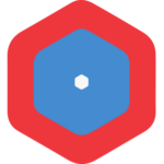 A hexagon-shaped icon, simple and geometric in design.