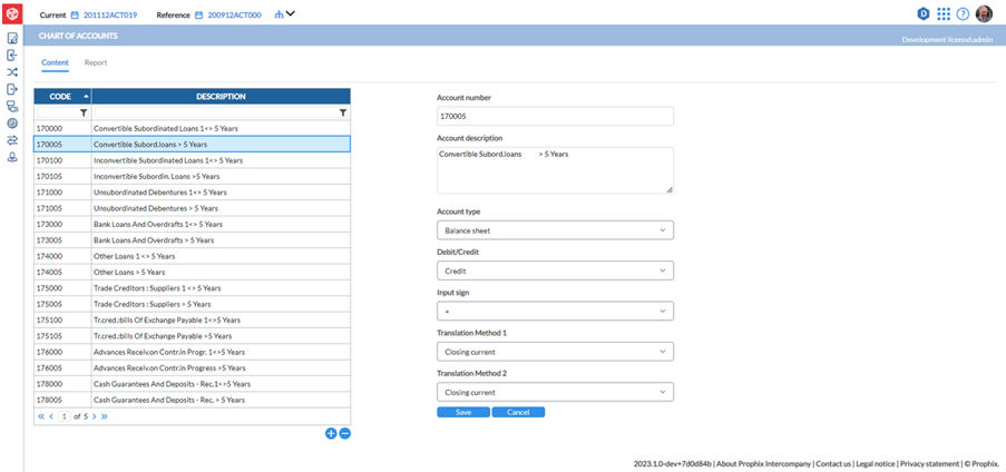 Dashboard screen displaying user profile and account settings.